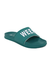 United Colors of Benetton Men Green Printed Sliders