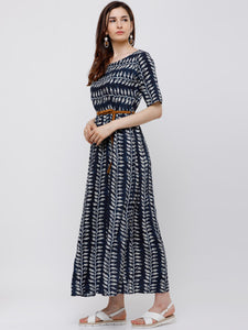Vishudh black printed maxi dress Clearance