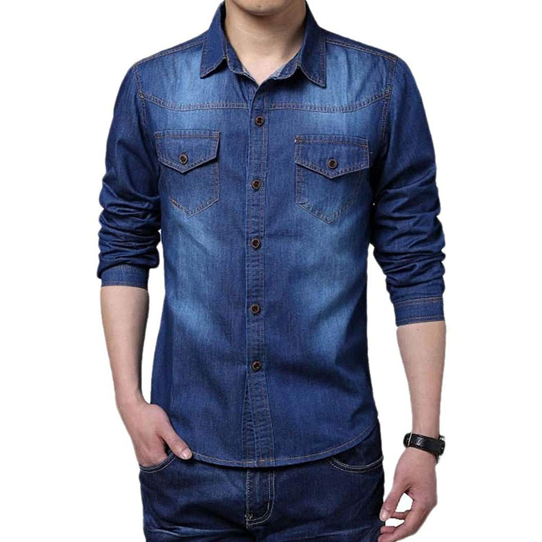 Highlander Men's Solid Casual MANDARIN COLLAR Shirt