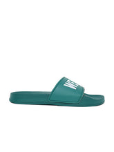 United Colors of Benetton Men Green Printed Sliders