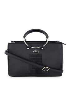 Lavie Black Solid Satchel