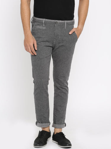 Being Human Clothing Men Grey Slim Fit Self Design Chinos