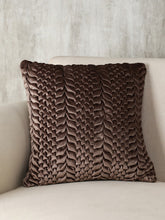 Pure Home and Living Brown Textured Square Cushion Cover