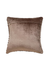 Pure Home and Living Brown Textured Square Cushion Cover
