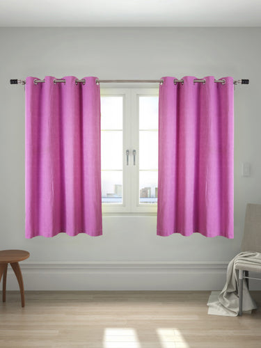 House This Purple Ottomon Cotton 2 Window Curtain