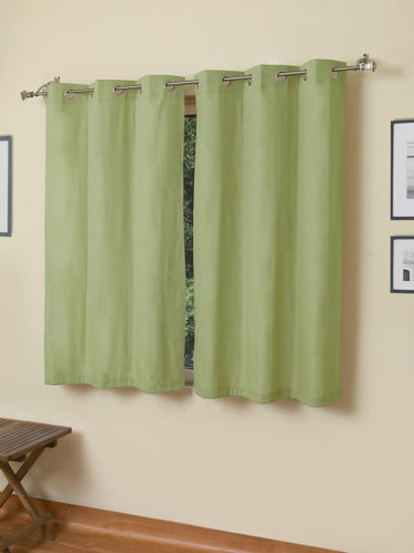 ROSARA HOME Moonlight Double Eyelet Window Curtain