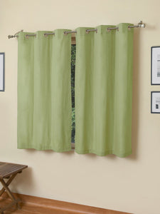 ROSARA HOME Moonlight Double Eyelet Window Curtain