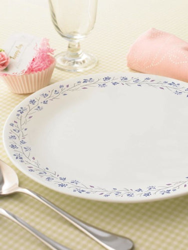 Corelle White Set of 14 Printed Vitrelle Livingware Lilac Blush Dinner Set