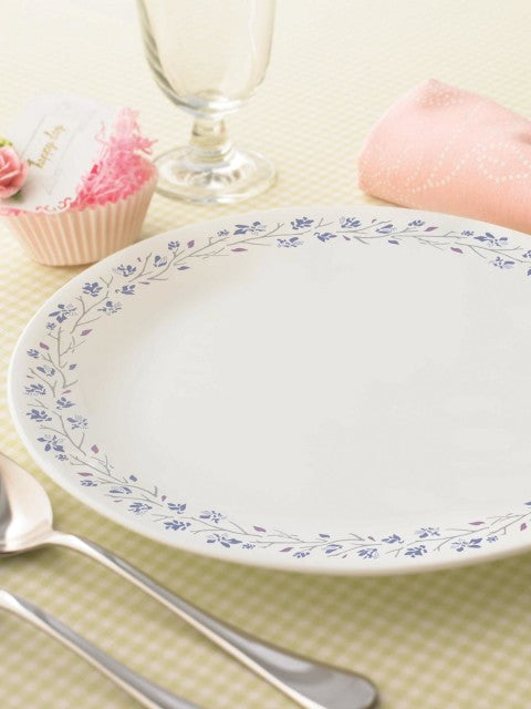Corelle White Set of 14 Printed Vitrelle Livingware Lilac Blush Dinner Set