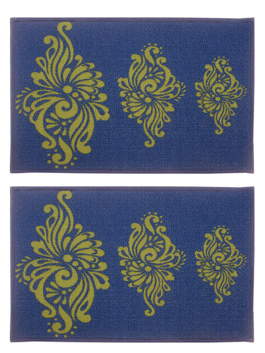 BIANCA Splender Set of 2 Woven Design Anti-Skid Doormats