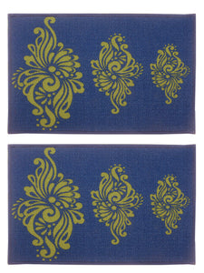BIANCA Splender Set of 2 Woven Design Anti-Skid Doormats