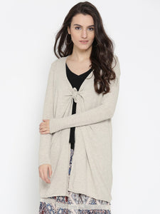 DressBerry Beige Longline Shrug