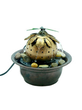 Importwala Gold-Toned Dragonfly LED Fountain
