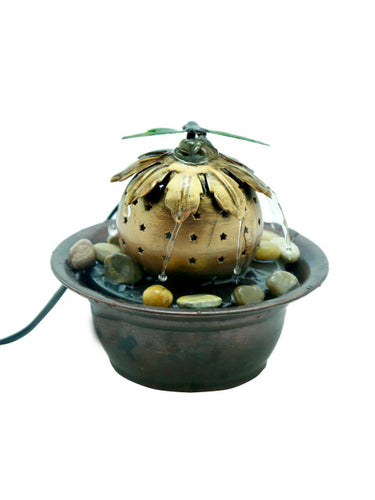 Importwala Gold-Toned Dragonfly LED Fountain