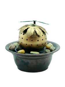 Importwala Gold-Toned Dragonfly LED Fountain
