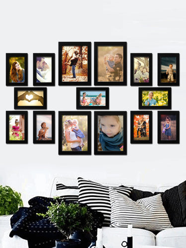 Random Set of 15 Black Photo frames