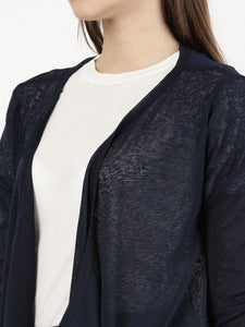 ether Navy Longline Shrug