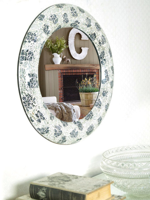 Venetian Design Silver Glass Wall Mirror