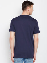 Puma Men Navy Blue Printed Round Neck T-shirt