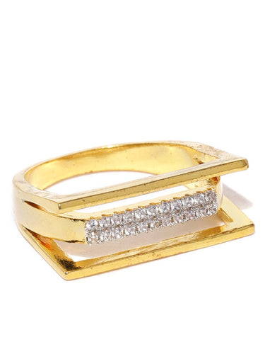 Amavi Gold-Plated Imperial Stacking Ring vhj