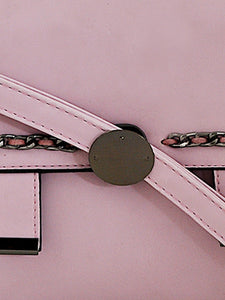 Muskan Mark & Keith Pink Solid Handheld Bag