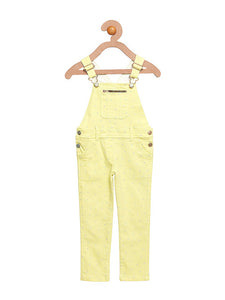United Colors of Benetton Girls Blue Floral Print Denim Dungarees