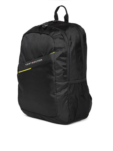 Tommy Hilfiger Unisex Black Solid Laptop Backpack