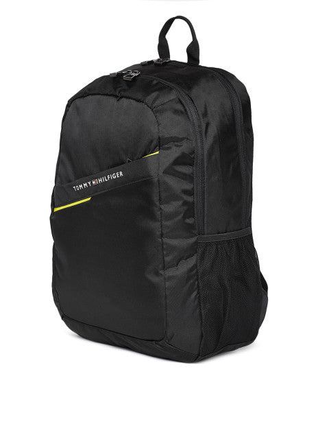 Tommy Hilfiger Unisex Black Solid Laptop Backpack