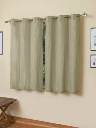 ROSARA HOME Moonlight Eyelet Set of 2 Window Curtain