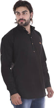 MR.KAMEEJ Solid Men Straight Kurta  (Black)
